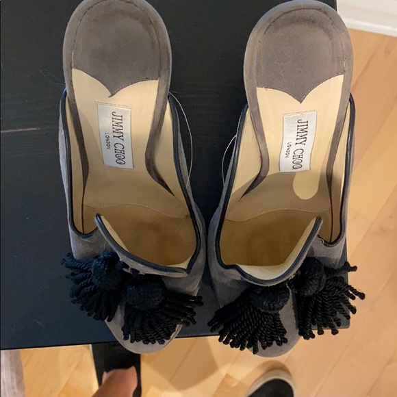 Jimmy Choo Rare Suede Tassel Loafers - Picture 2 of 3